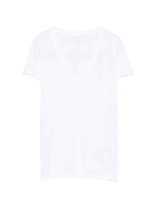 T-shirt donna Majestic Filatures scollo v bianca MAJESTIC FILATURES | E26M011FTS164001